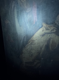 Vlaamse school, navolger van Hendrick Goltzius (1558-1617): De besnijdenis van Christus, olie op doek, 17de eeuw