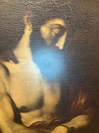 Spaanse school, navolger van Tiziano Vecellio (Titiaan, ca. 1488-1576): Ecce Homo, olie op doek, 17de eeuw