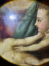 Italian school: The Holy Family with John the Baptist, oil on panel, 16th C.