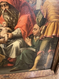 Vlaamse school, navolger van Hendrick Goltzius (1558-1617): De besnijdenis van Christus, olie op doek, 17de eeuw