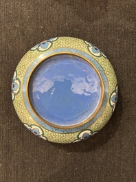 Nine Chinese cloisonn&eacute; vases and a covered bowl, 20th C.