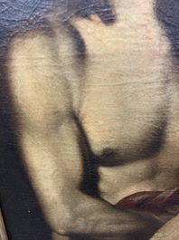 Spaanse school, navolger van Tiziano Vecellio (Titiaan, ca. 1488-1576): Ecce Homo, olie op doek, 17de eeuw