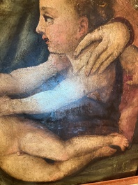 Italian school: The Holy Family with John the Baptist, oil on panel, 16th C.