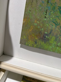 Rodolphe De Saegher (1871-1941): Summer landscape with trees, pastel on paper