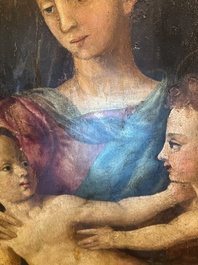 Italian school: The Holy Family with John the Baptist, oil on panel, 16th C.