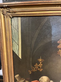 Vlaamse school, navolger van Hendrick Goltzius (1558-1617): De besnijdenis van Christus, olie op doek, 17de eeuw