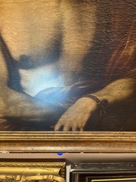 Spaanse school, navolger van Tiziano Vecellio (Titiaan, ca. 1488-1576): Ecce Homo, olie op doek, 17de eeuw