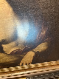 Spaanse school, navolger van Tiziano Vecellio (Titiaan, ca. 1488-1576): Ecce Homo, olie op doek, 17de eeuw