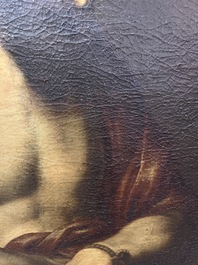 Spaanse school, navolger van Tiziano Vecellio (Titiaan, ca. 1488-1576): Ecce Homo, olie op doek, 17de eeuw