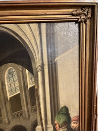 Vlaamse school, navolger van Hendrick Goltzius (1558-1617): De besnijdenis van Christus, olie op doek, 17de eeuw