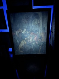 Vlaamse school, navolger van Hendrick Goltzius (1558-1617): De besnijdenis van Christus, olie op doek, 17de eeuw