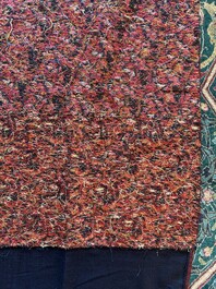 Een Indische handgeweven wollen pashmina sjaal met 'Paisley' decor, Kashmir, tweede derde 20ste eeuw