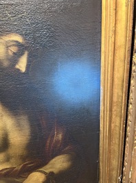 Spaanse school, navolger van Tiziano Vecellio (Titiaan, ca. 1488-1576): Ecce Homo, olie op doek, 17de eeuw