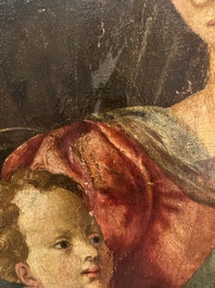 Italian school: The Holy Family with John the Baptist, oil on panel, 16th C.