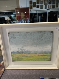 Rodolphe De Saegher (1871-1941): Summer landscape, pastel on paper