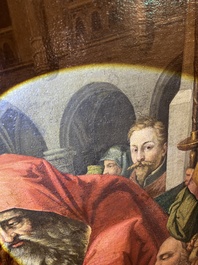 Vlaamse school, navolger van Hendrick Goltzius (1558-1617): De besnijdenis van Christus, olie op doek, 17de eeuw