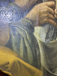 Vlaamse school, navolger van Hendrick Goltzius (1558-1617): De besnijdenis van Christus, olie op doek, 17de eeuw