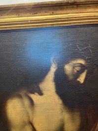 Spaanse school, navolger van Tiziano Vecellio (Titiaan, ca. 1488-1576): Ecce Homo, olie op doek, 17de eeuw