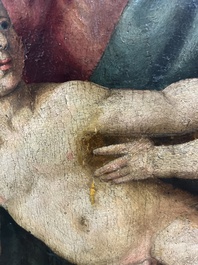 Italian school: The Holy Family with John the Baptist, oil on panel, 16th C.