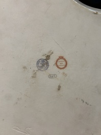 A French blue ground S&egrave;vres style t&ecirc;te-&agrave;-t&ecirc;te two-persons tea service, 19th C.