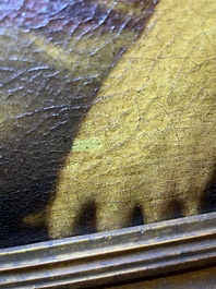 Spaanse school, navolger van Tiziano Vecellio (Titiaan, ca. 1488-1576): Ecce Homo, olie op doek, 17de eeuw