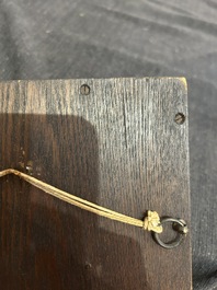 Een Chinese fahua-geglazuurde plaquette met de onsterfelijke Lu Dongbin, 17de/18de eeuw