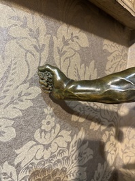 Henri D&eacute;sir&eacute; Gauqui&eacute; (1858-1927): The sower, brown-green patinated bronze