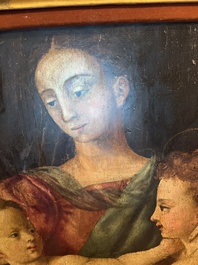 Italian school: The Holy Family with John the Baptist, oil on panel, 16th C.