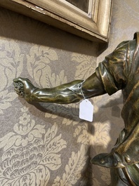 Henri D&eacute;sir&eacute; Gauqui&eacute; (1858-1927): The sower, brown-green patinated bronze