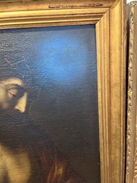 Spaanse school, navolger van Tiziano Vecellio (Titiaan, ca. 1488-1576): Ecce Homo, olie op doek, 17de eeuw