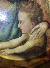 Italian school: The Holy Family with John the Baptist, oil on panel, 16th C.