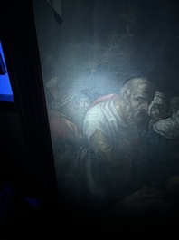 Vlaamse school, navolger van Hendrick Goltzius (1558-1617): De besnijdenis van Christus, olie op doek, 17de eeuw