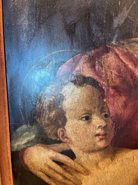 Italian school: The Holy Family with John the Baptist, oil on panel, 16th C.