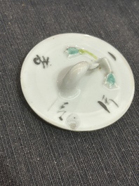 Een diverse collectie Chinees qianjiang cai en famille rose porselein, 19de/20ste eeuw