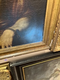 Spaanse school, navolger van Tiziano Vecellio (Titiaan, ca. 1488-1576): Ecce Homo, olie op doek, 17de eeuw