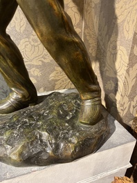 Henri D&eacute;sir&eacute; Gauqui&eacute; (1858-1927): The sower, brown-green patinated bronze