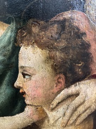 Italian school: The Holy Family with John the Baptist, oil on panel, 16th C.