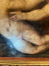 Italian school: The Holy Family with John the Baptist, oil on panel, 16th C.