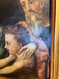 Italian school: The Holy Family with John the Baptist, oil on panel, 16th C.