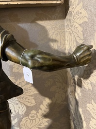 Henri D&eacute;sir&eacute; Gauqui&eacute; (1858-1927): The sower, brown-green patinated bronze