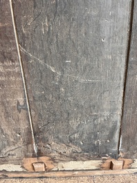 Prague school: The adoration of the magi, oil on panel, 17th C.