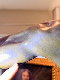 Jef Lambeaux (1852-1908): The wrestlers, green patinated bronze