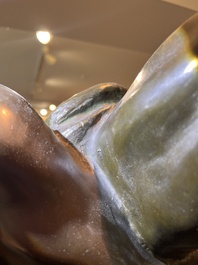 Jef Lambeaux (1852-1908): The wrestlers, green patinated bronze