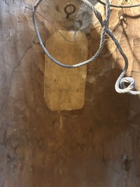 A large limewood sculpture of the crucified Saint Dismas, Germany, 16th C.