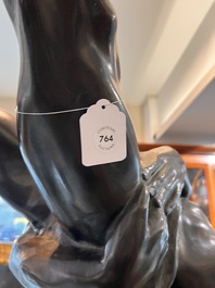 Jef Lambeaux (1852-1908): The wrestlers, brown patinated bronze, foundry mark 'G. Wins Fondeur Bruxelles'