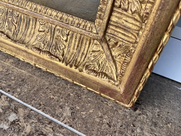 Joseph Geirnaert (1790-1859): 'Chez le notaire', oil on canvas, dated 1837