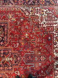 A Persian Heriz rug with 'Ahar' design, wool on cotton, 20th C.