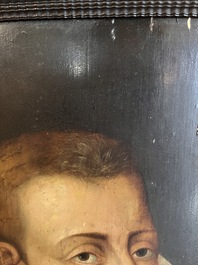 Flemish school: The Archdukes Albert and Isabella, oil on panel, 17th C.