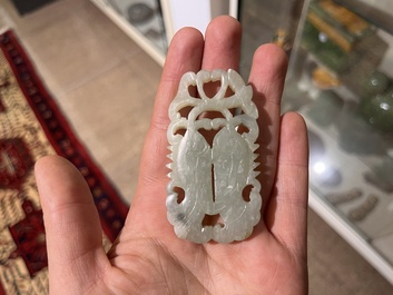 Drie Chinese hardstenen snijwerken, 19de/20ste eeuw