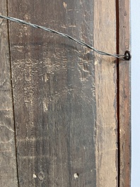 Prague school: The adoration of the magi, oil on panel, 17th C.